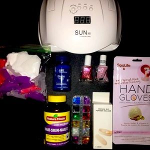 Gel nail set with led lamp